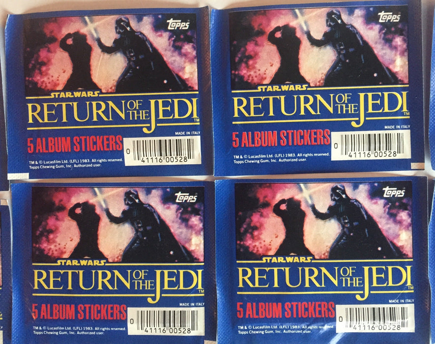 20 Return of the Jedi  Vintage Sticker Wrappers Mixed Topps 1983   - TvMovieCards.com