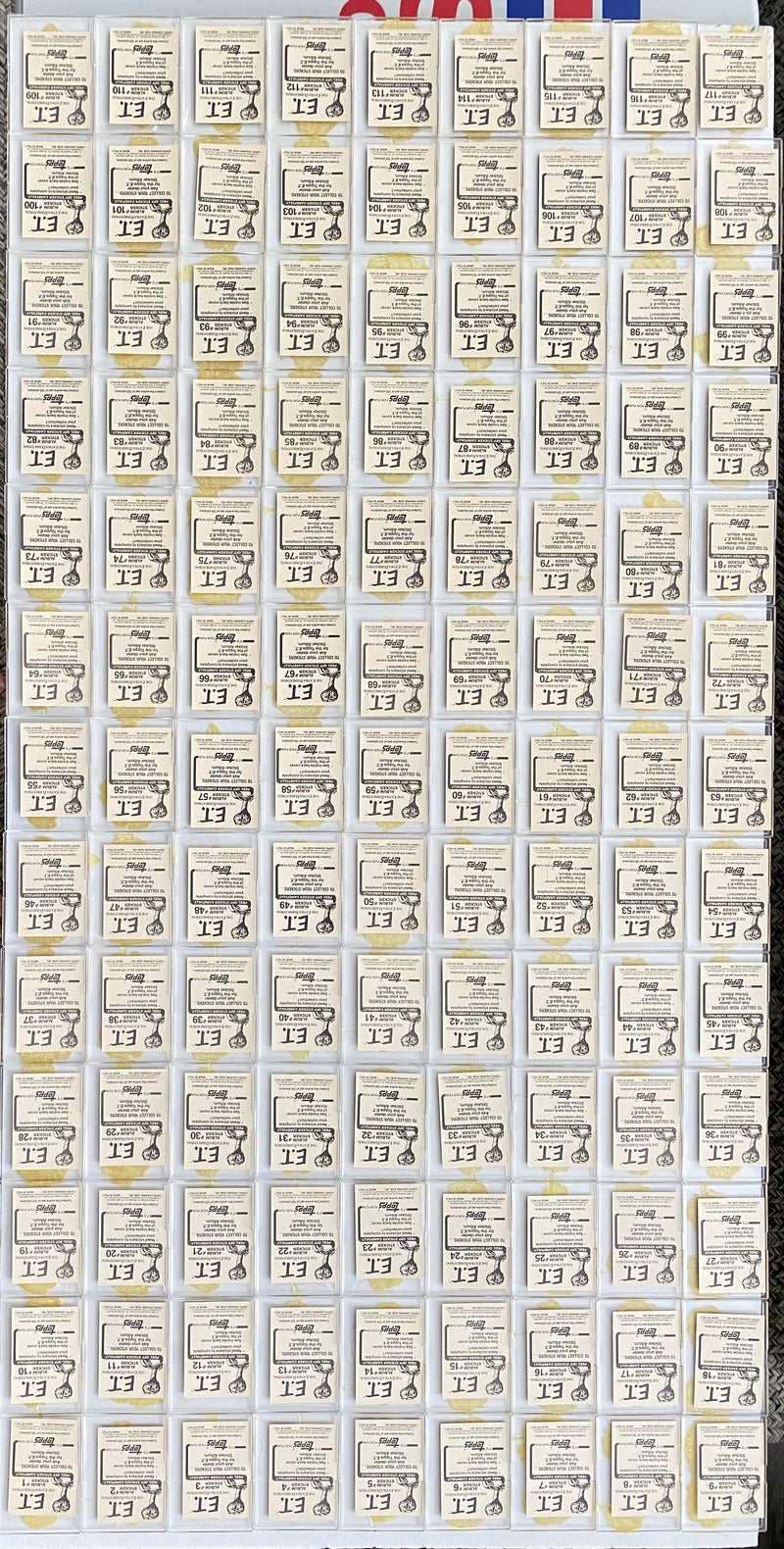 E.T. Movie Album Stickers Vintage Card Set 120 Sticker Cards   - TvMovieCards.com