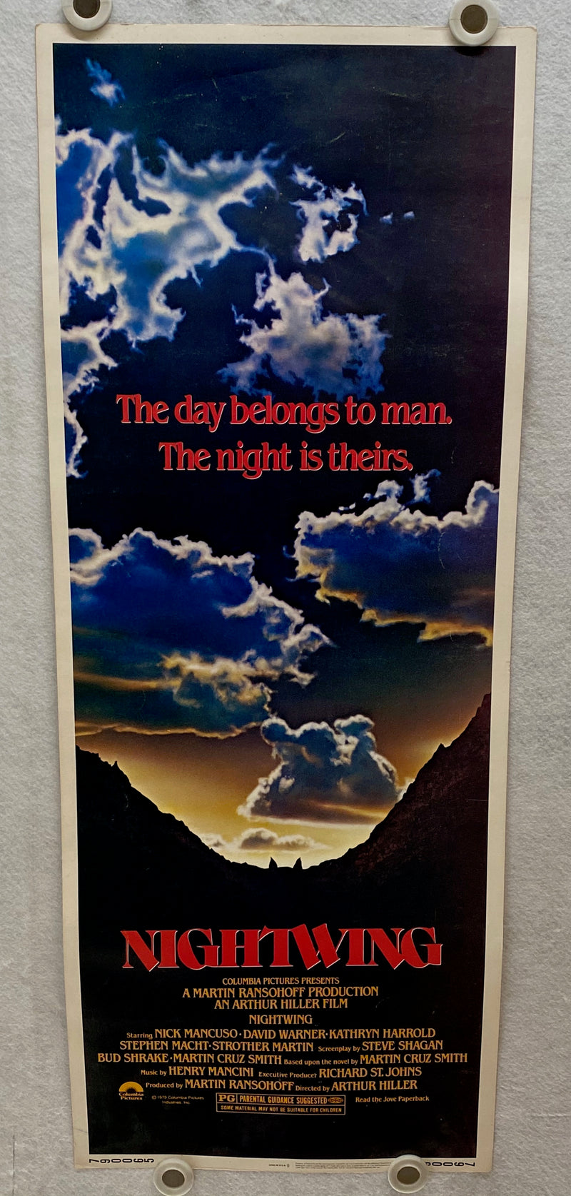 1979 Nightwing Insert Movie Poster 14 x 36  Nick Mancuso, David Warner   - TvMovieCards.com