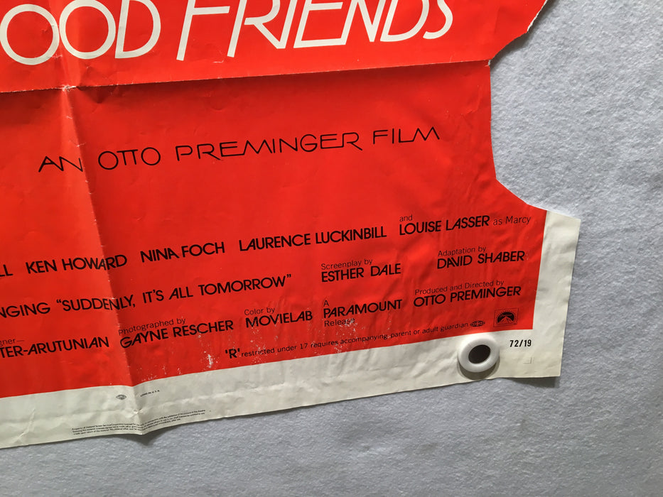 1971 Such Good Friends Original 1SH Movie Poster 27 x 41 Dyan Cannon James Coco   - TvMovieCards.com