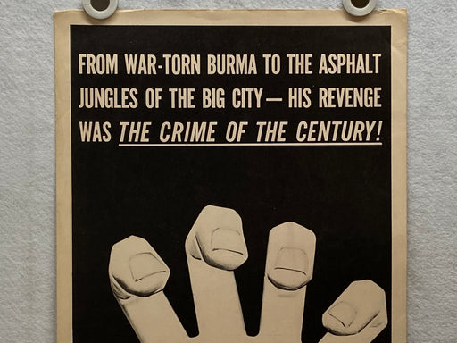 1960 The Hand Insert Movie Poster 14 x 36 Derek Bond, Ronald Leigh-Hunt   - TvMovieCards.com