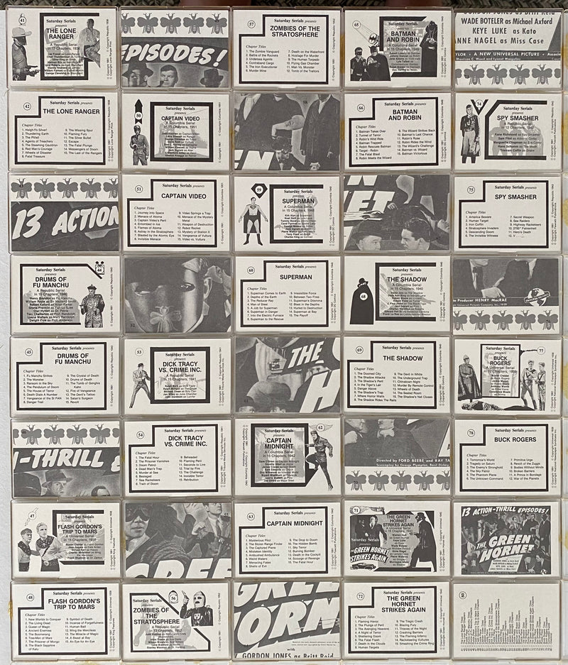 Saturday Serials Series 2 Trading Card Set 40 Cards Epic 1991   - TvMovieCards.com
