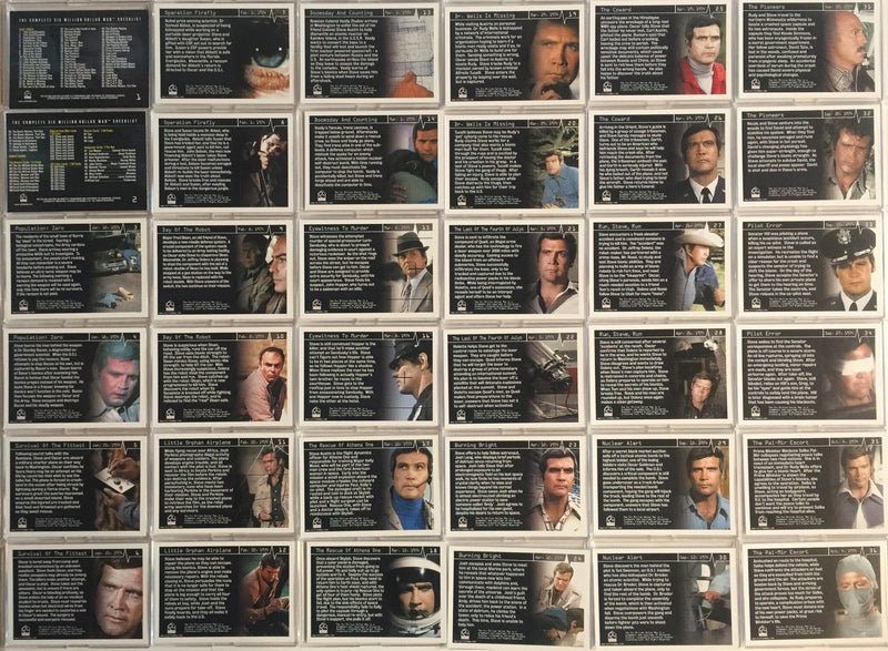 Six Million Dollar Man Complete Seasons 1 & 2 Base Card Set 72 Cards   - TvMovieCards.com