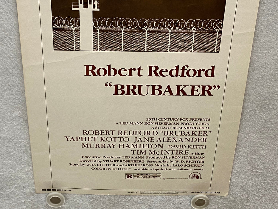 1980 Brubaker Insert Movie Poster 14 x 36  Robert Redford Morgan Freeman   - TvMovieCards.com