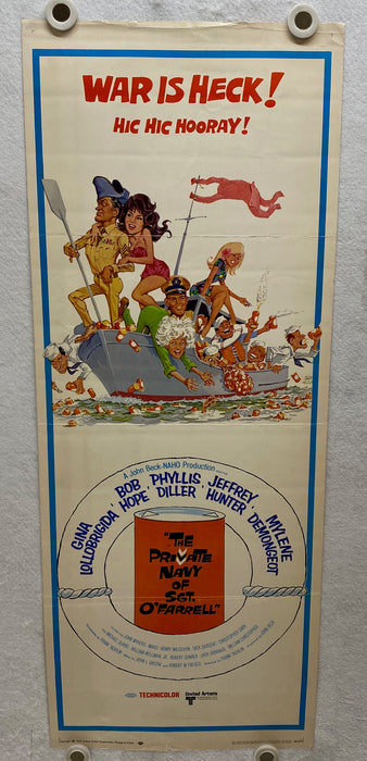1968 The Private Navy of Sgt. O'Farrell Insert Movie Poster 14 x 36 Bob Hope   - TvMovieCards.com