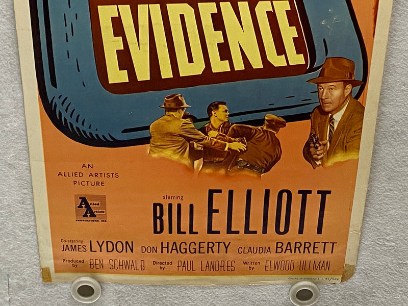 1957 Chain of Evidence Insert Movie Poster 14 x 36 Bill Elliott, Jimmy Lydon   - TvMovieCards.com
