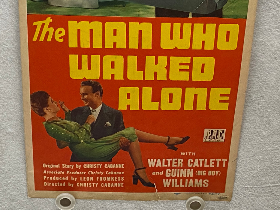 1945 The Man Who Walked Alone Insert Movie Poster 14 x 36 Dave O'Brien   - TvMovieCards.com
