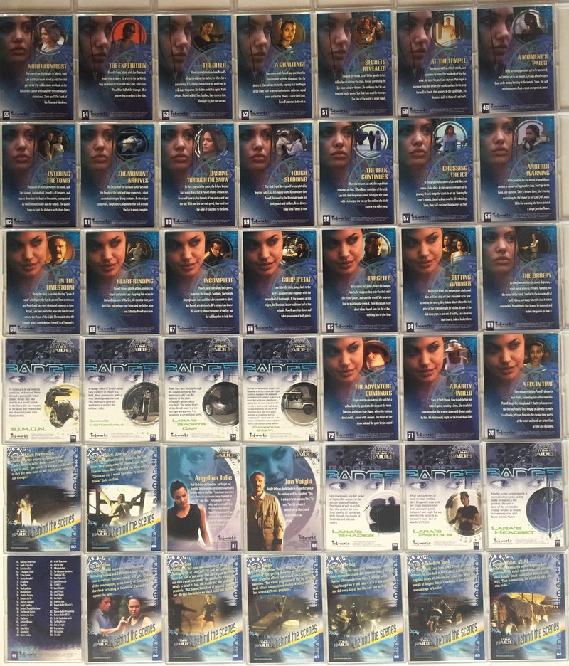 Tomb Raider (Lara Croft) Movie Base Card Set 90 Cards Inkworks 2001   - TvMovieCards.com
