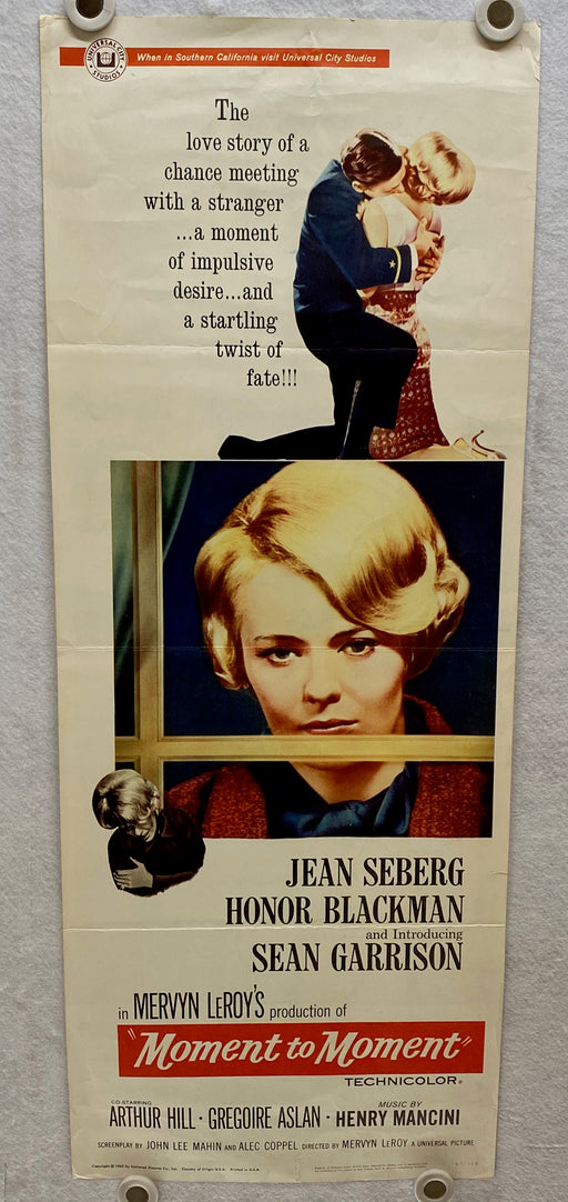 1966 Moment to Moment Insert Movie Poster 14 x 36 Jean Seberg, Honor Blackman   - TvMovieCards.com
