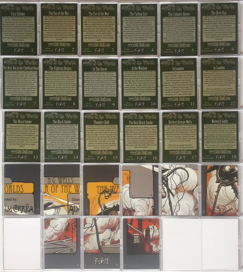 War of the Worlds Book 1 H.G. Wells Base Card Set 27 Cards Cult-Stuff 2013   - TvMovieCards.com