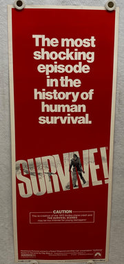1976 Survive! Insert Movie Poster 14 x 36 Pablo Ferrel, Hugo Stiglitz   - TvMovieCards.com