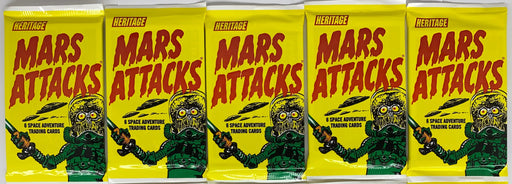 Mars Attacks Topps Heritage Attack From Space Card Pack Lot 5 Sealed Packs   - TvMovieCards.com