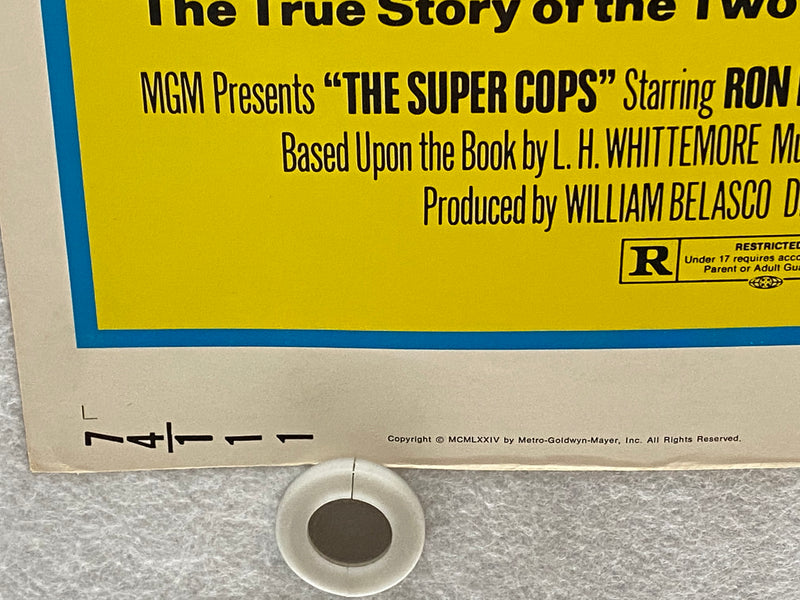 1974 The Super Cops Insert Movie Poster 14 x 36 Ron Leibman, David Selby   - TvMovieCards.com