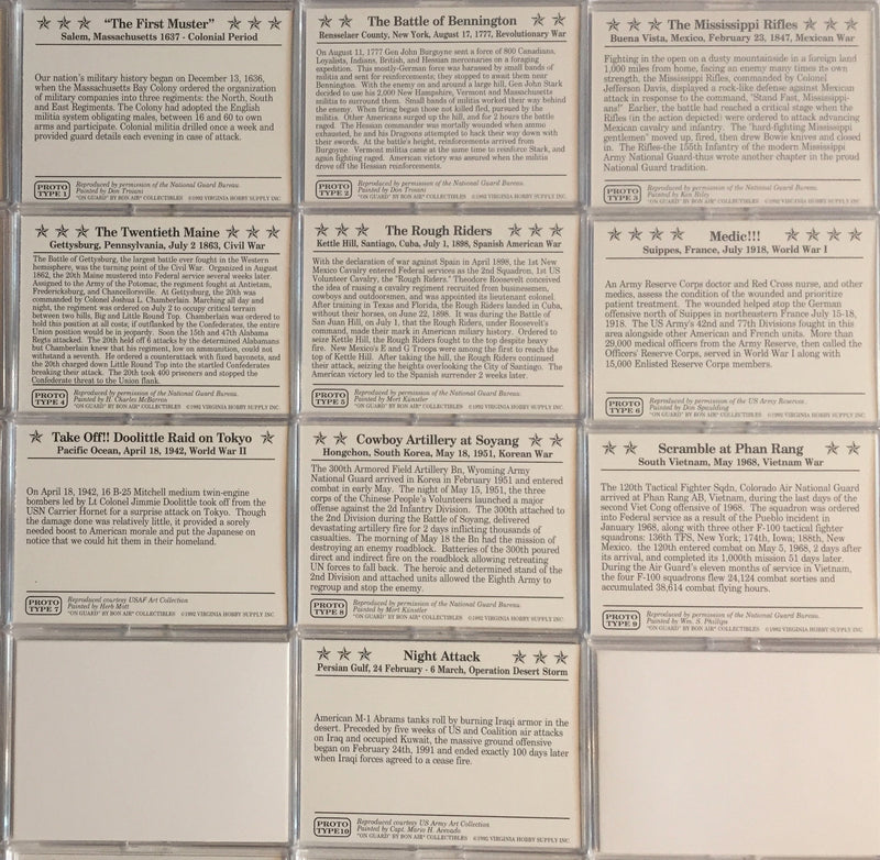 On Guard The Heritage Collection Promo Card Set 10 Cards War Battles History   - TvMovieCards.com