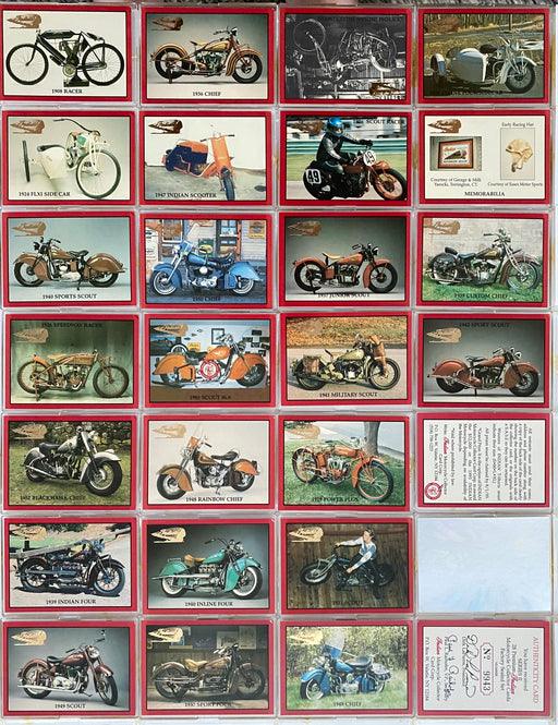 Indian Motorcycles - Series II Factory Trading Card Set 25 Cards & Indian Bandan   - TvMovieCards.com