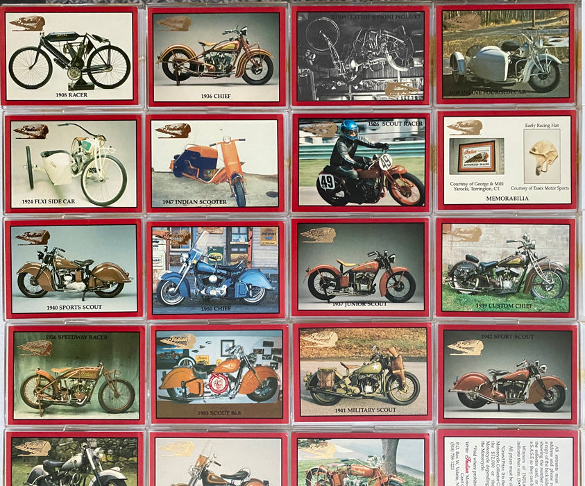 Indian Motorcycles - Series II Factory Trading Card Set 25 Cards & Indian Bandan   - TvMovieCards.com
