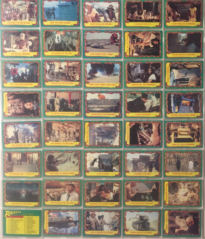 Indiana Jones Raiders of the Lost Ark 1981 Vintage Card Set 88 Cards Topps   - TvMovieCards.com