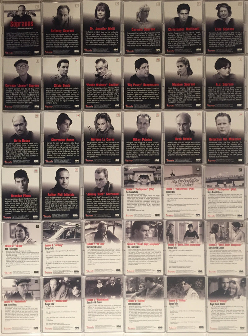 Sopranos Season One Base Card Set 72 Cards Inkworks 2005 HBO TV Show - TvMovieCards.com