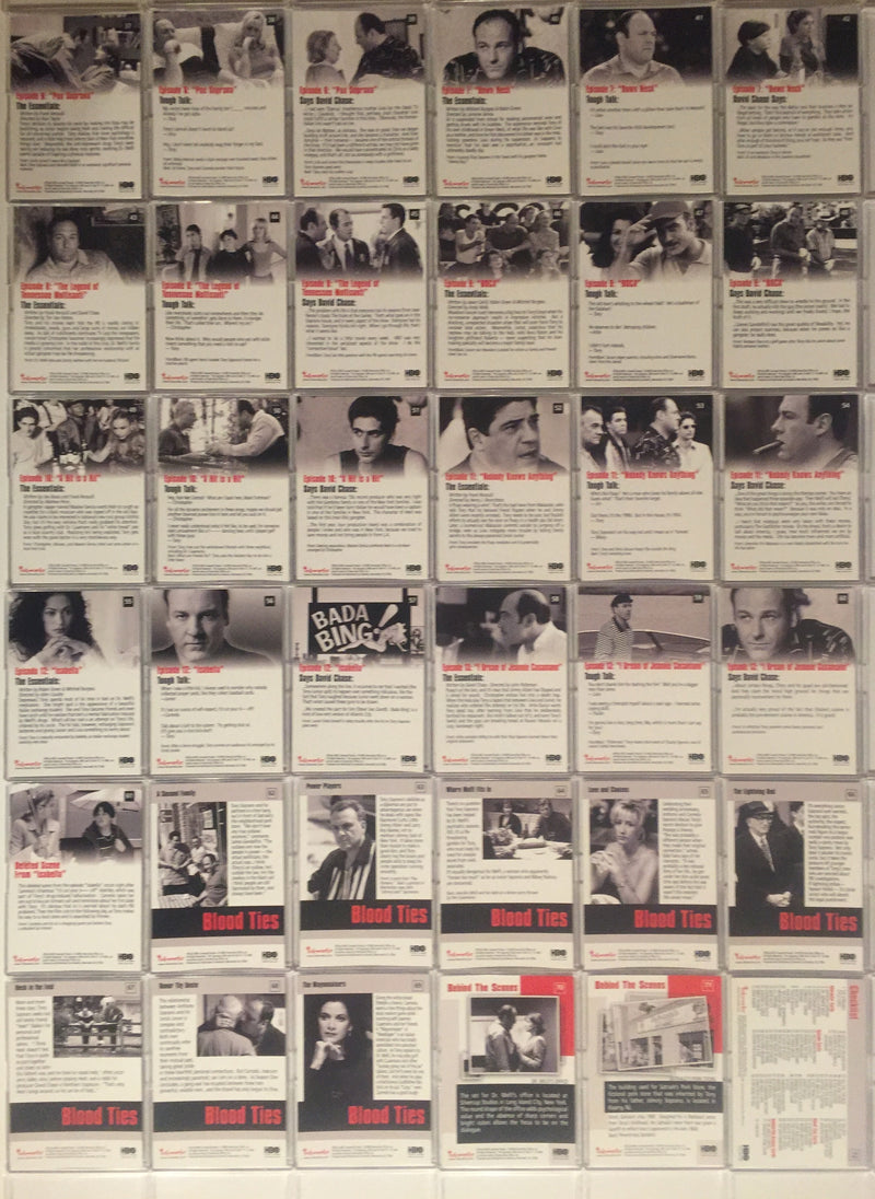Sopranos Season One Base Card Set 72 Cards Inkworks 2005 HBO TV Show - TvMovieCards.com