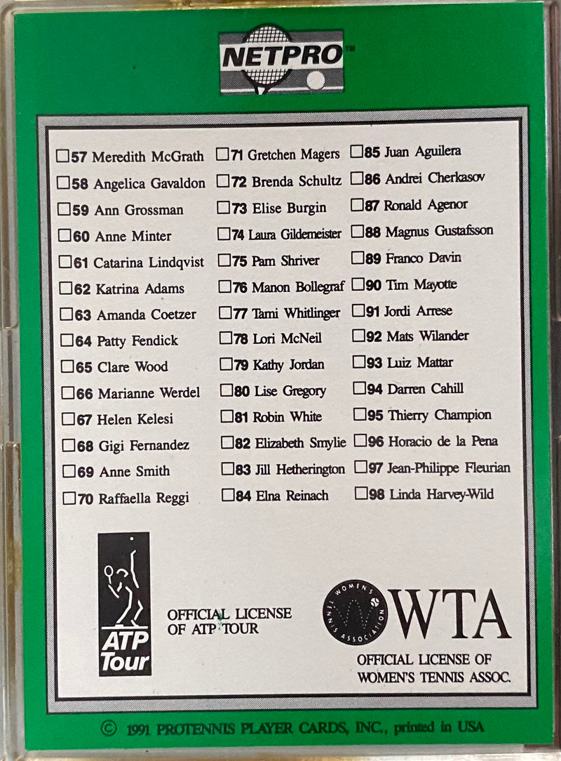 1993 Tour Stars Series 1 Tennis Factory Trading Card Set 99 Cards Netpro   - TvMovieCards.com