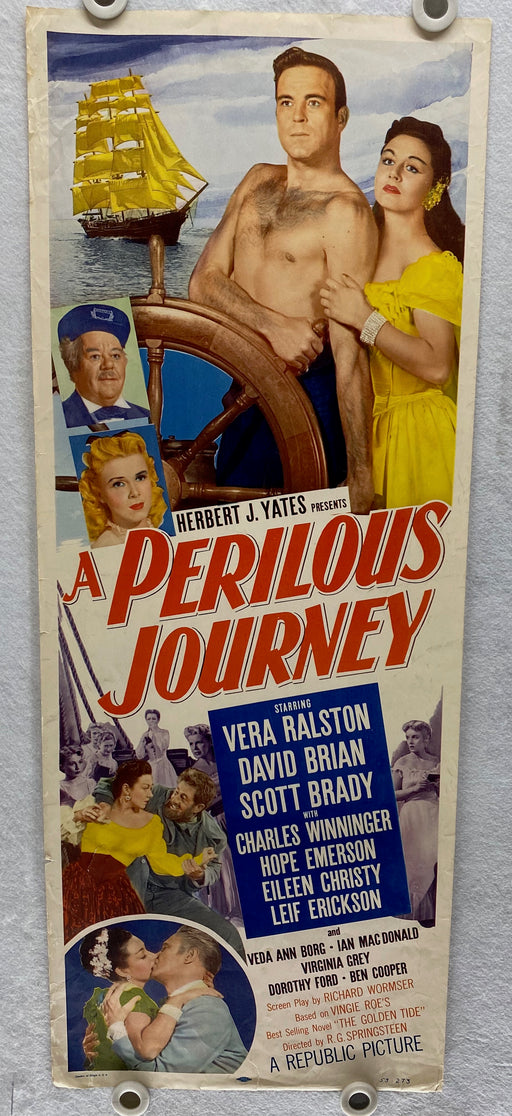 1953 A Perilous Journey Insert Movie Poster 14x36 Vera Ralston, David Brian   - TvMovieCards.com