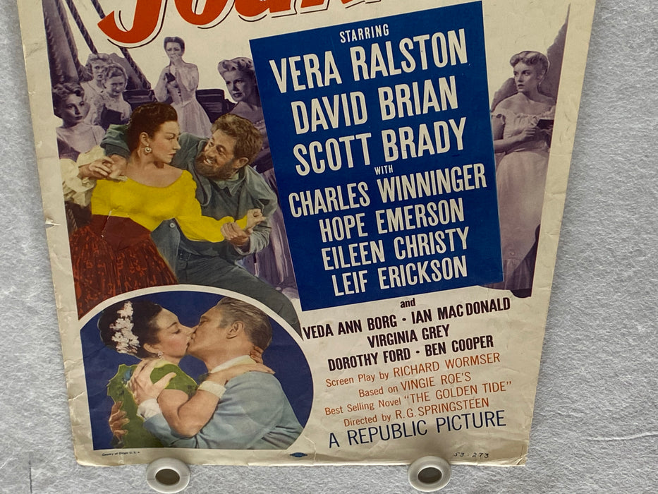 1953 A Perilous Journey Insert Movie Poster 14x36 Vera Ralston, David Brian   - TvMovieCards.com