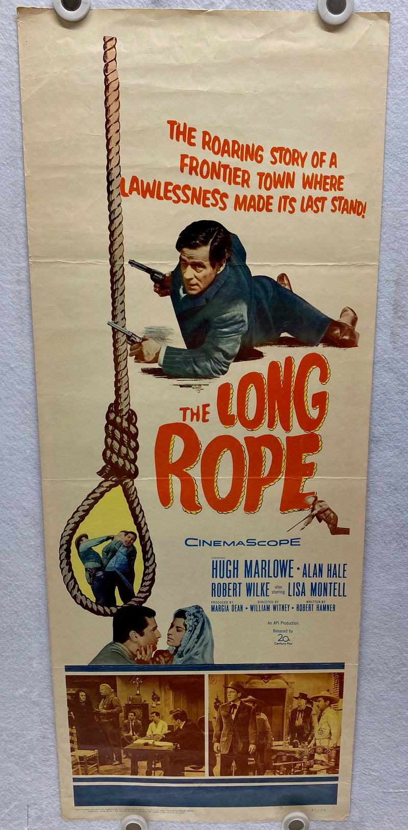 1961 The Long Rope Insert Movie Poster 14 x 36 Hugh Marlowe, Alan Hale Jr   - TvMovieCards.com