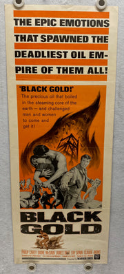 1962 Black Gold Insert Movie Poster 14 x 36 Philip Carey, Diane McBain, James Be   - TvMovieCards.com