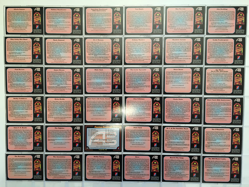 American Bandstand Base Trading Card Set 100 Cards TV Show 1993   - TvMovieCards.com