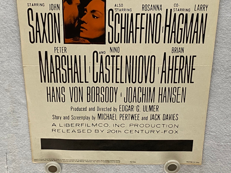 1965 The Cavern Insert Movie Poster 14 x 36 John Saxon, Rosanna Schiaffino   - TvMovieCards.com