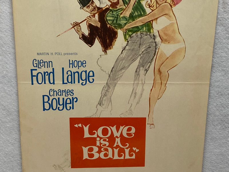1963 Love is a Ball Insert Movie Poster 14 x 36 Glenn Ford, Hope Lange   - TvMovieCards.com