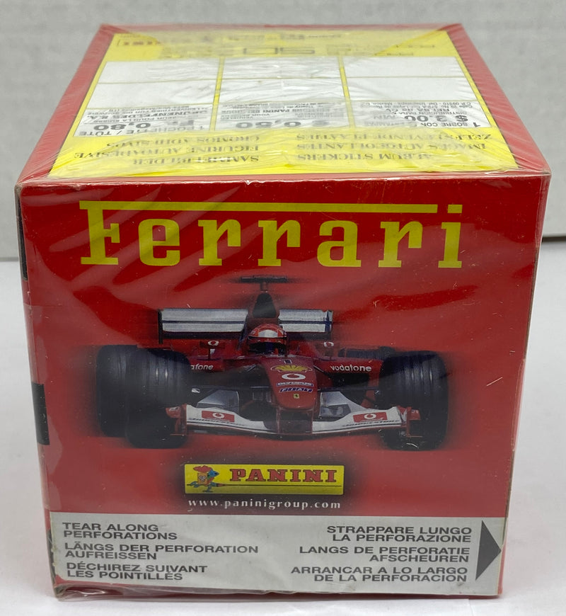 Ferrari Album Sticker Trading Card Box 50 Packs Panini 1999 Michael Schumacher   - TvMovieCards.com