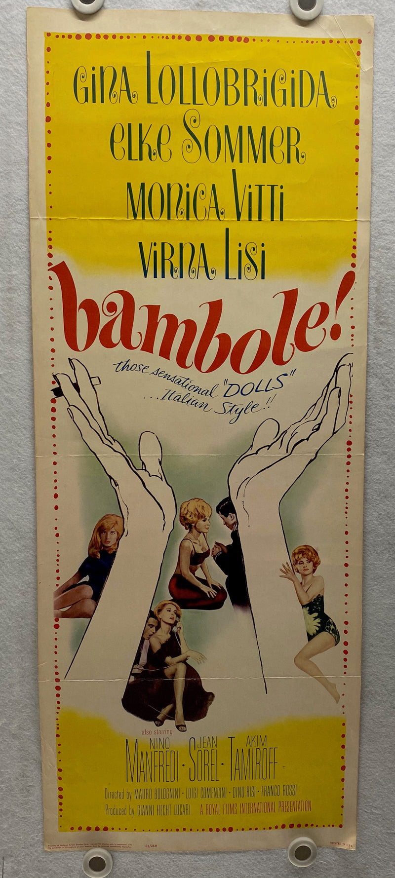 1965 Bambole! Insert Movie Poster 14 x 36 Gina Lollobrigida, Elke Sommer   - TvMovieCards.com