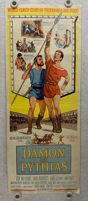 1962 Damon and Pythias Insert Movie Poster 14 x 36 Guy Williams, Don Burnett   - TvMovieCards.com