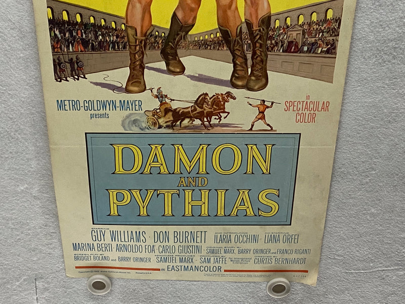 1962 Damon and Pythias Insert Movie Poster 14 x 36 Guy Williams, Don Burnett   - TvMovieCards.com