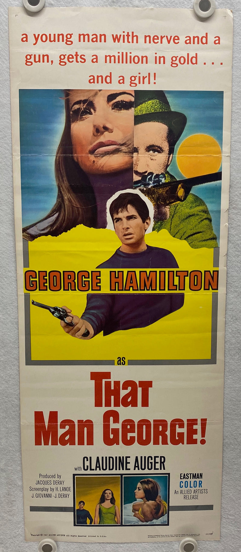 1966 That Man George! Insert Movie Poster 14 x 36 George Hamilton   - TvMovieCards.com