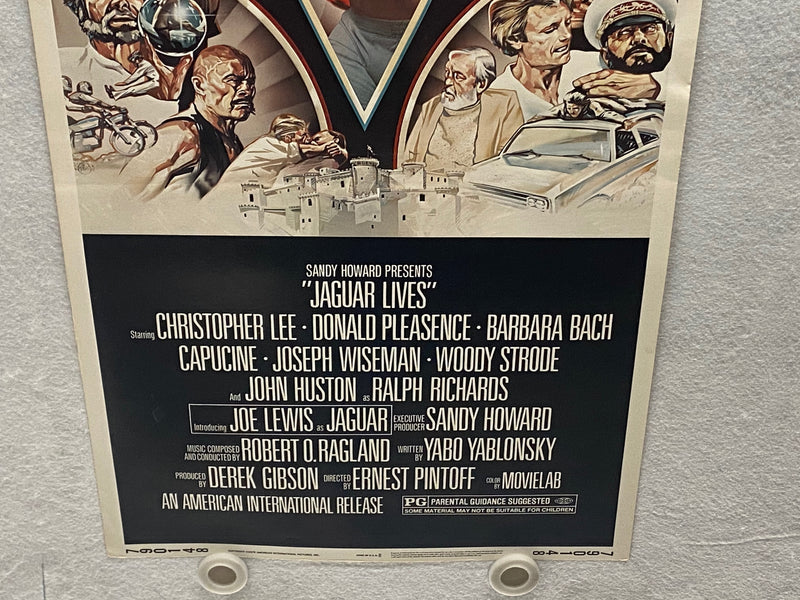 1979 Jaguar Lives! Insert Movie Poster 14 x 36 Joe Lewis, Christopher Lee   - TvMovieCards.com