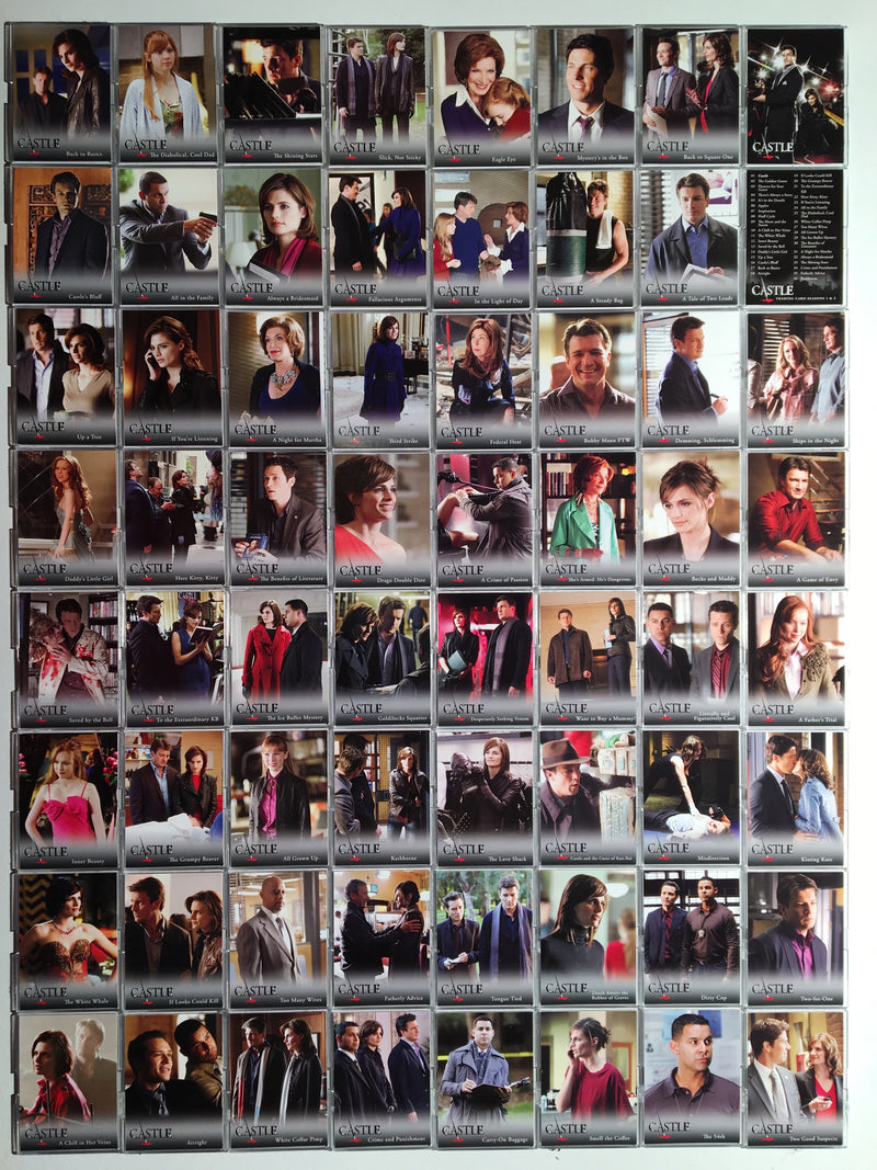 Castle Seasons 1 & 2 Base Card Set 72 Cards Cryptozoic 2012   - TvMovieCards.com