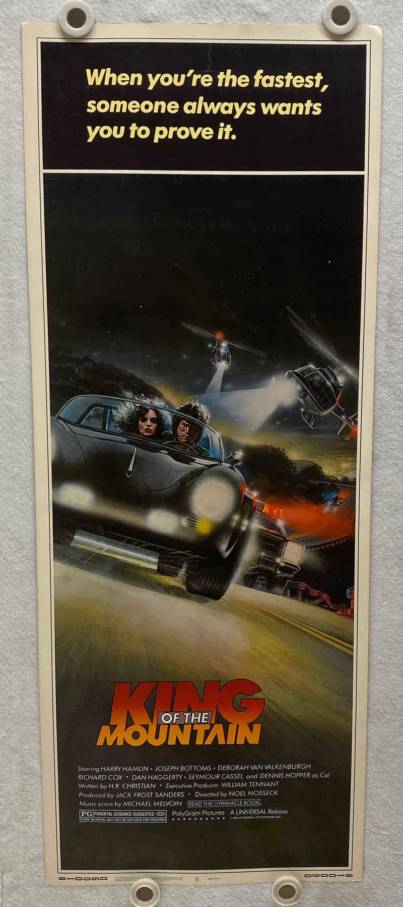 1981 King of the Mountain Insert Movie Poster 14 x 36 Porsche 356 Speedster   - TvMovieCards.com