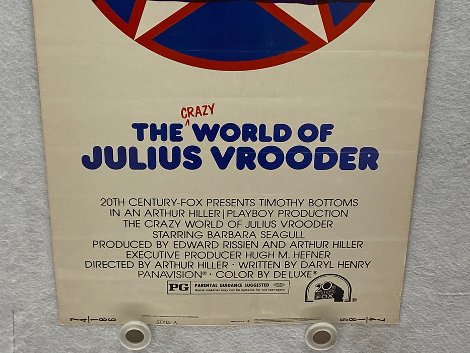 1974 The Crazy World of Julius Vrooder Insert Movie Poster 14x36 Timothy Bottoms   - TvMovieCards.com
