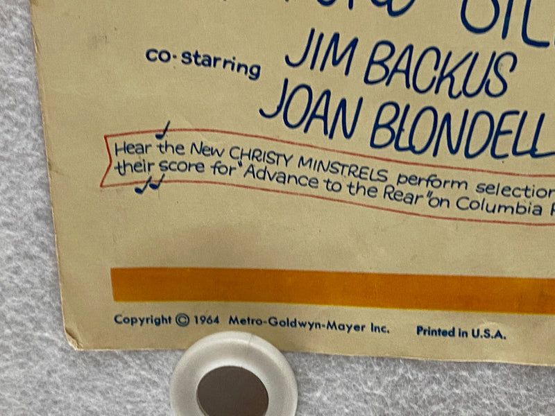 1964 Advance to the Rear Insert Movie Poster 14x36 Glenn Ford, Stella Stevens   - TvMovieCards.com