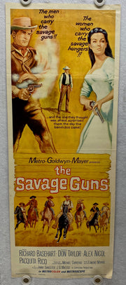1962 The Savage Guns Insert Movie Poster 14x36 Richard Basehart, Paquita Rico   - TvMovieCards.com