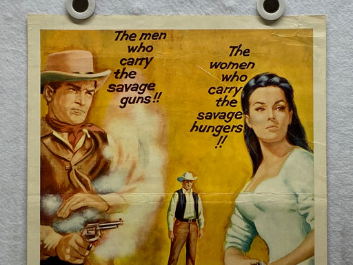 1962 The Savage Guns Insert Movie Poster 14x36 Richard Basehart, Paquita Rico   - TvMovieCards.com