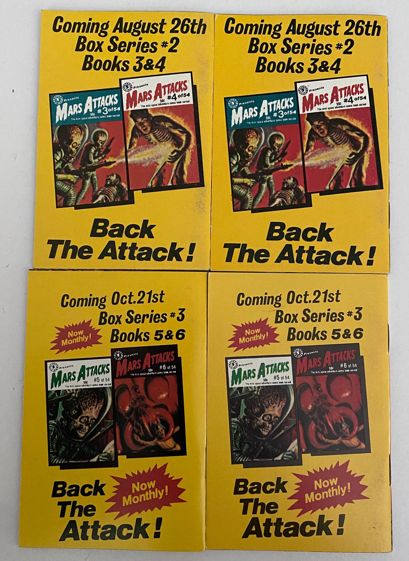 Mars Attacks Mini Pocket Comic Books Volume #1, #2, #3, #4 Topps 1988   - TvMovieCards.com