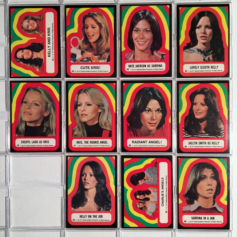 Charlie's Angels Series 4 Vintage Sticker Card Set 11 Sticker Cards #34 thru #44   - TvMovieCards.com