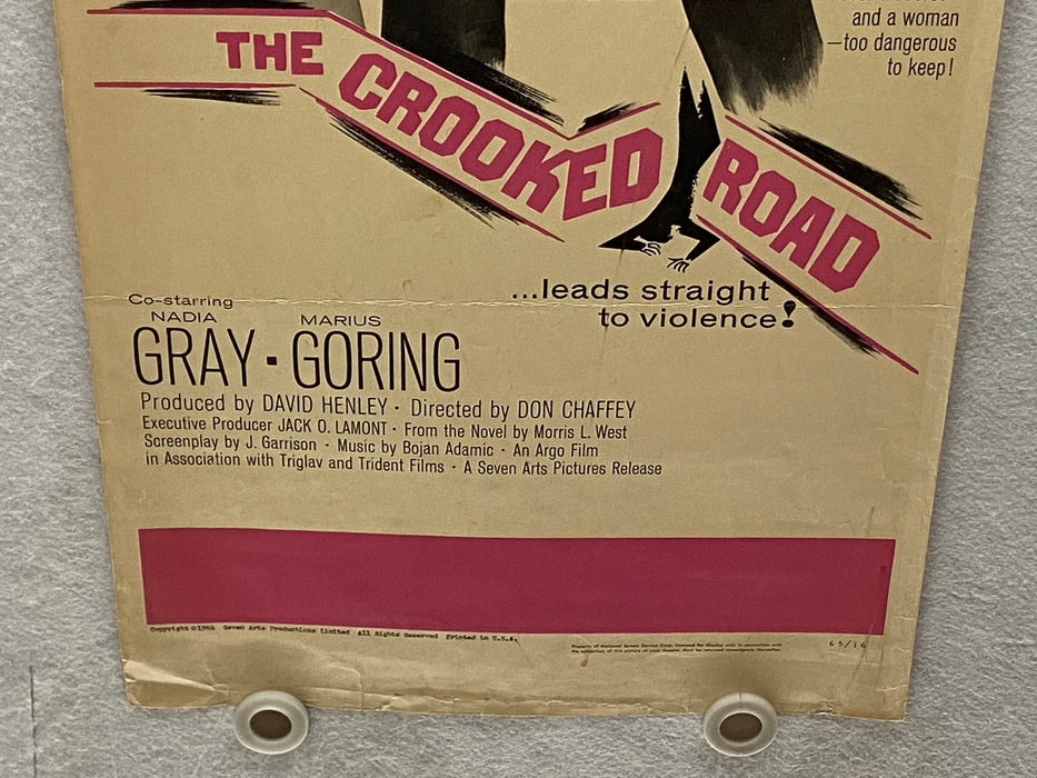 1965 The Crooked Road Insert Movie Poster 14x36 Robert Ryan Stewart Granger   - TvMovieCards.com