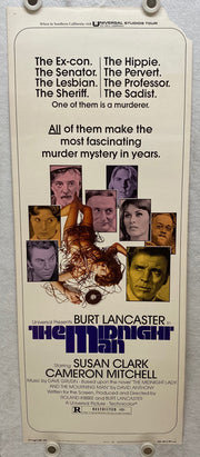 1974 The Midnight Man Insert Movie Poster 14x36 Burt Lancaster, Susan Clark   - TvMovieCards.com