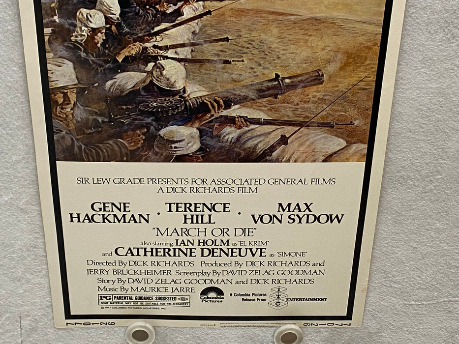 1977 March or Die Insert Movie Poster 14x36 Gene Hackman, Terence Hill   - TvMovieCards.com
