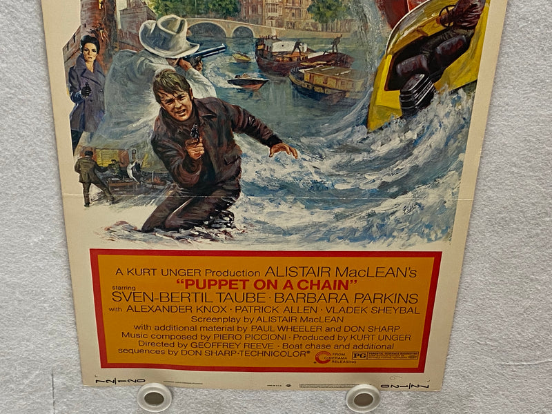 1971 Puppet on a Chain Insert 14 x 36 Movie Poster Sven-Bertil Taube   - TvMovieCards.com