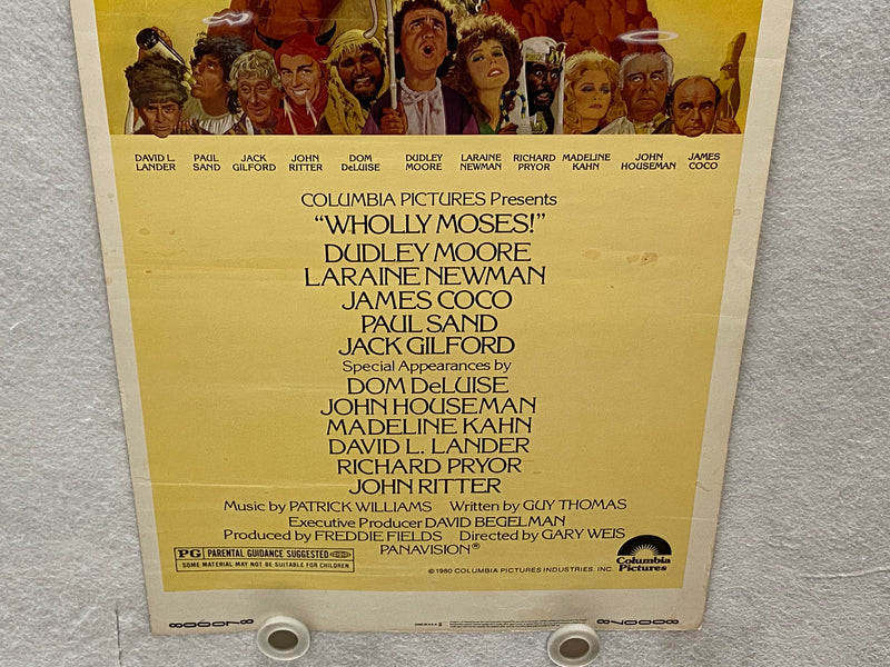 1980 Wholly Moses! Insert 14 x 36 Movie Poster  Dudley Moore, Laraine Newman   - TvMovieCards.com
